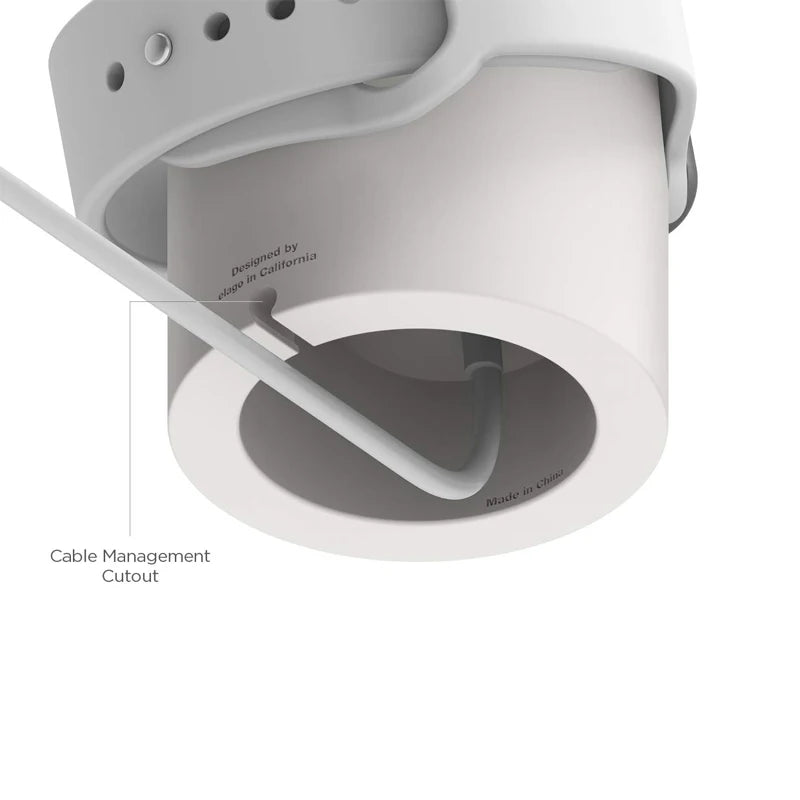 Durable Silicone Charging Stand for Apple Watch – Dock for all Apple Watch models (38–49mm); supports Nightstand Mode.