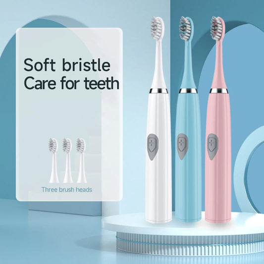 Electric Toothbrush for Adults - Soft DuPont Bristles, Portable, Long Battery Life, IPX6 Waterproof, Intelligent Oral Care