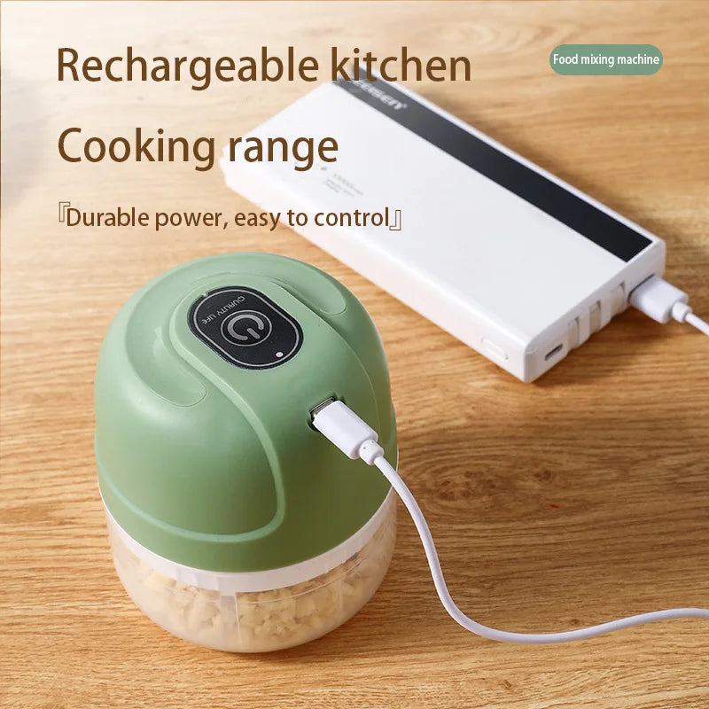 Electric Garlic Purer 100/250ML Mini Electric Garlic Chopper USB Charging Ginger Vegetable Cutter Food Chopper Kitchen Tools