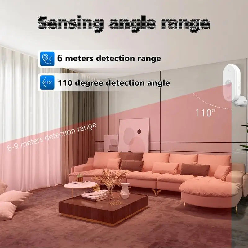 Tuya WIFI PIR Motion Sensor Detector Movement Alarm Smart Life APP Wireless Home Automation System Work With Alexa Routine Set