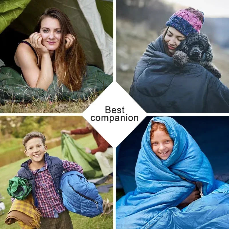 Ultralight Waterproof 4-Season Camping Sleeping Bag - Warm Envelope Design for Backpacking, Hiking, and Outdoor Travel