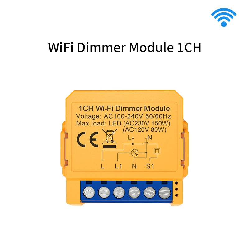 AVATTO Tuya WiFi/ZigBee Smart Dimmer Switch Module 1/2 Gang Dimmer Light Switch Module APP Remote Control For Alexa Google Home