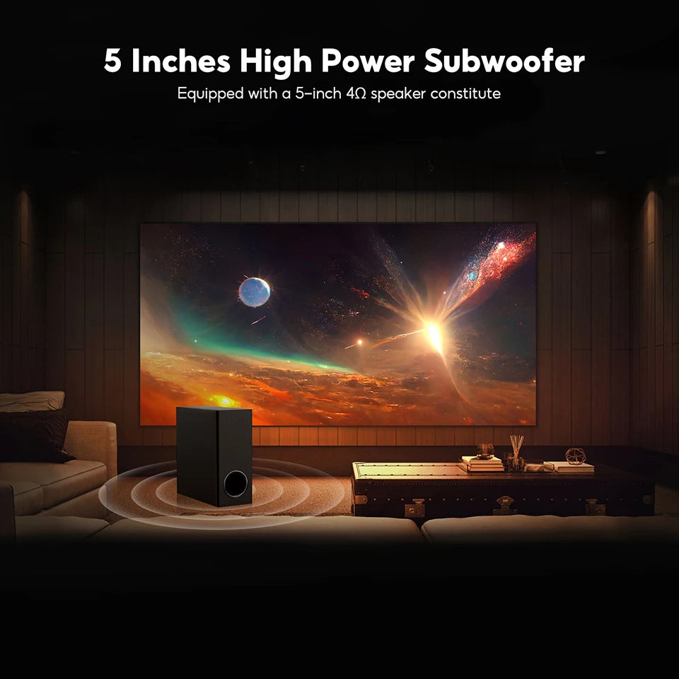 AIYIMA S07 Dolby 2.1 Sound Bar 150W Soundbars With Wireless Subwoofer for TV 3D System Speaker Bluetooth HDMI/Aux/Opt/USB