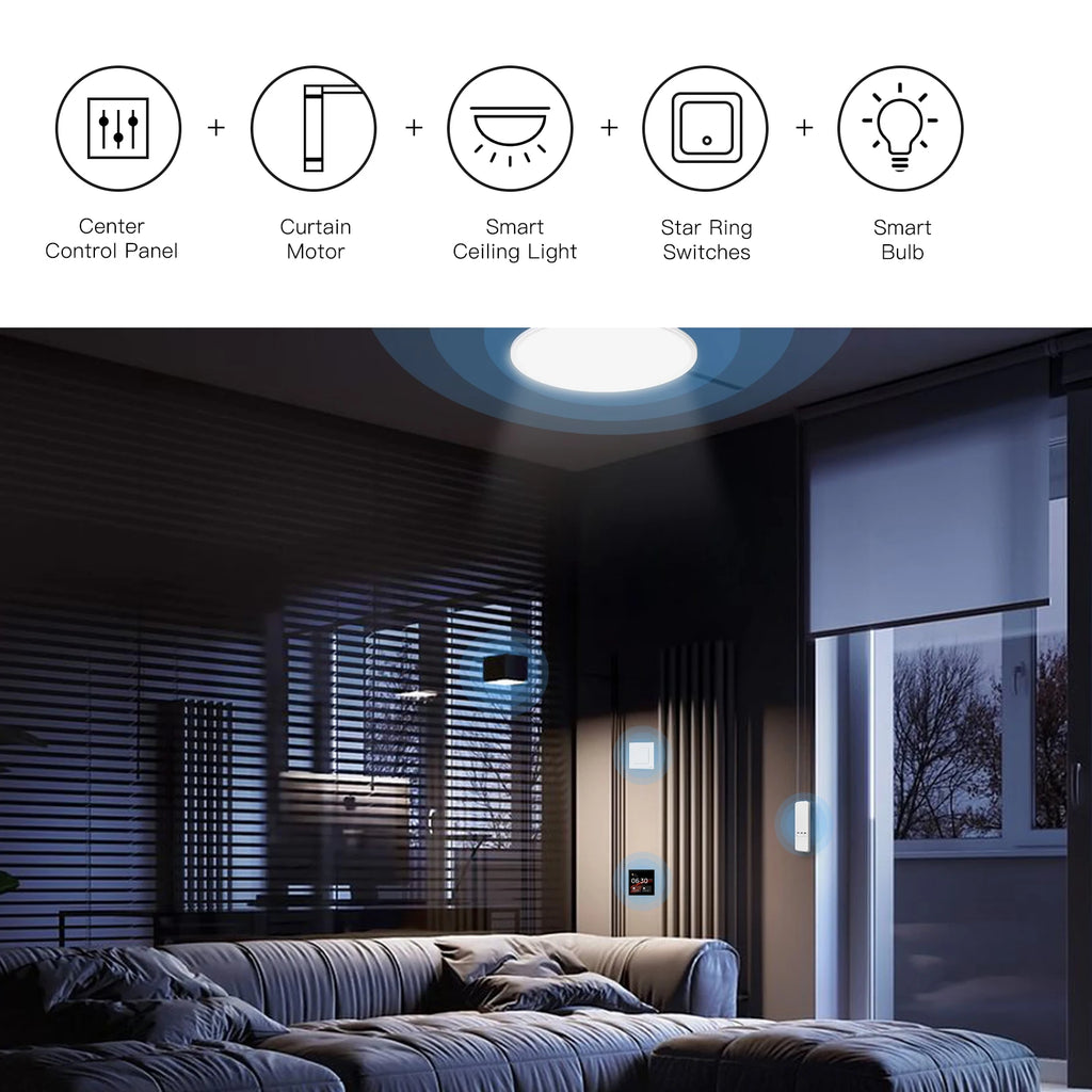 Tuya WiFi Smart Motor for Electric Roller Blinds & Shades - RF Remote Kit, Smart Life App Control, Compatible with Alexa/Google Home