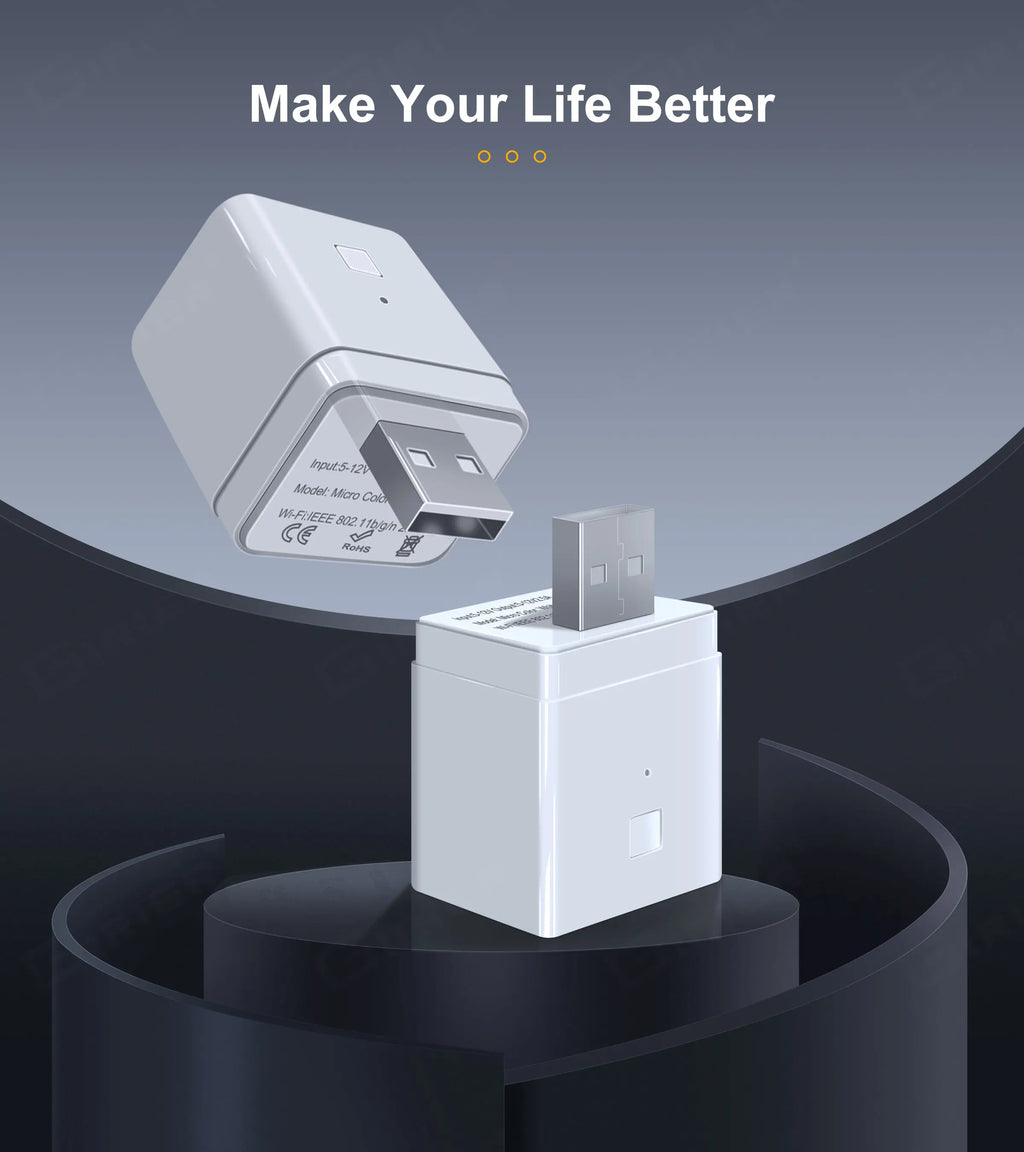 GIRIER Tuya Smart Micro USB Adaptor 5V, WiFi Wireless USB Power Adaptor, Works with Alexa Hey Google for Smart Home Automation