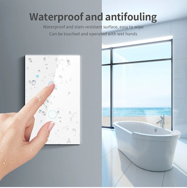 For Apple Homekit Touch Switch WIFI Smart Home Automation Wall Light Switch Interruptor Inteligenter 1/2/3Gang Siri VoiceControl
