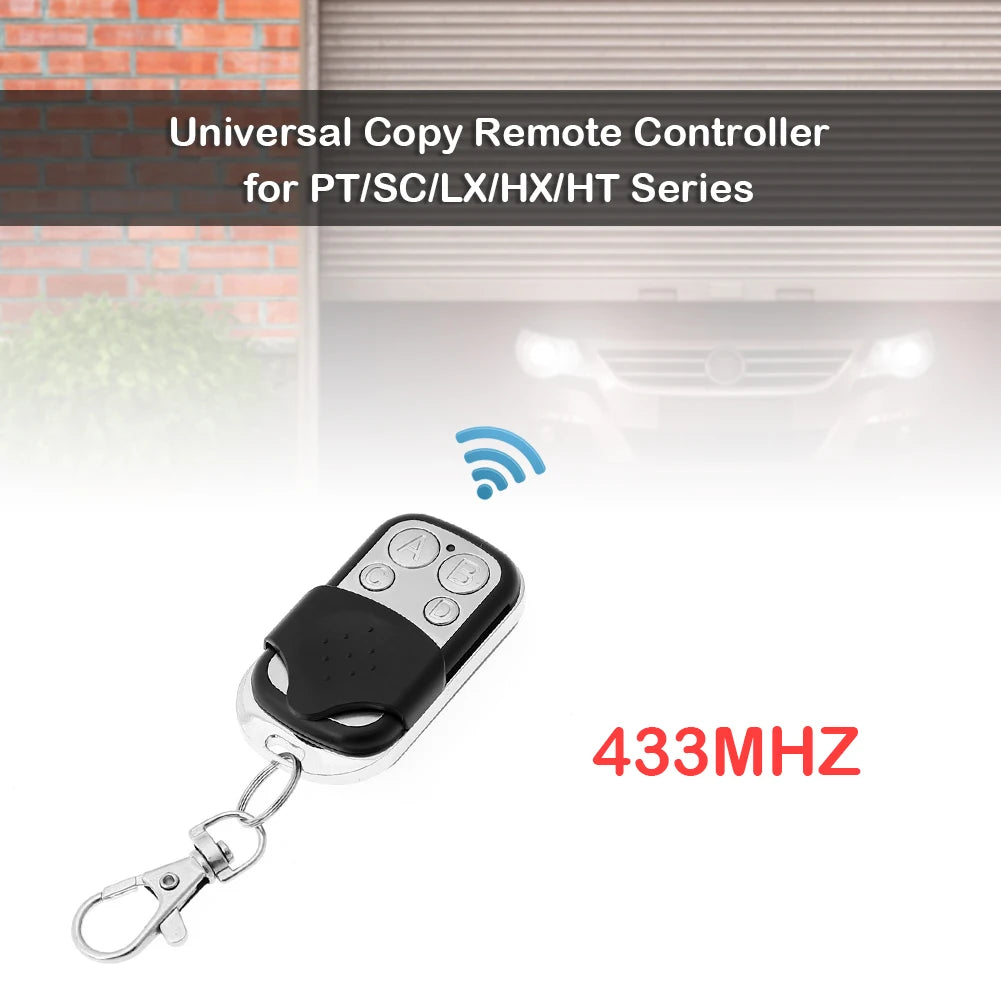 VKTECH Universal Garage Door Remote Control – 4-Button 433MHz Duplicator, Compatible with Fixed, Learning, and Rolling Codes (5-50PCS)