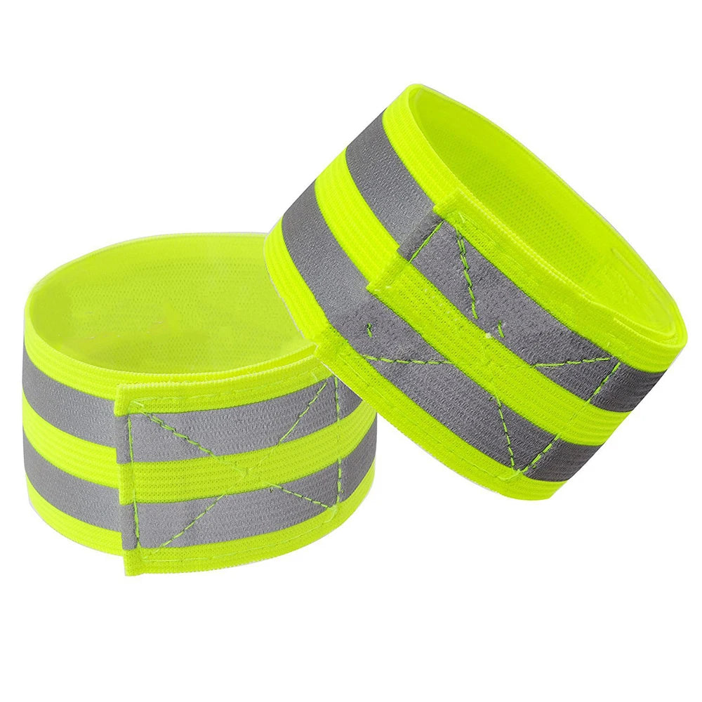 2PCS LED Reflective Armbands - Safety Light Bands for Wrist, Ankle, or Leg for Running & Night Cycling