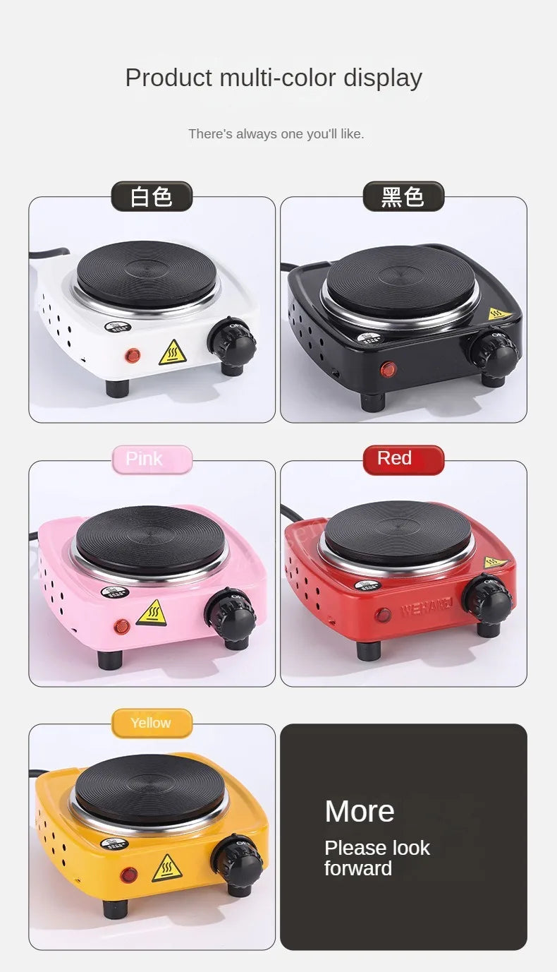 500W Electric Tea Warmer Stove Portable Cast Iron Hot Plate Coffee Milk Heater Adjustable Temperatur Induction Cooker