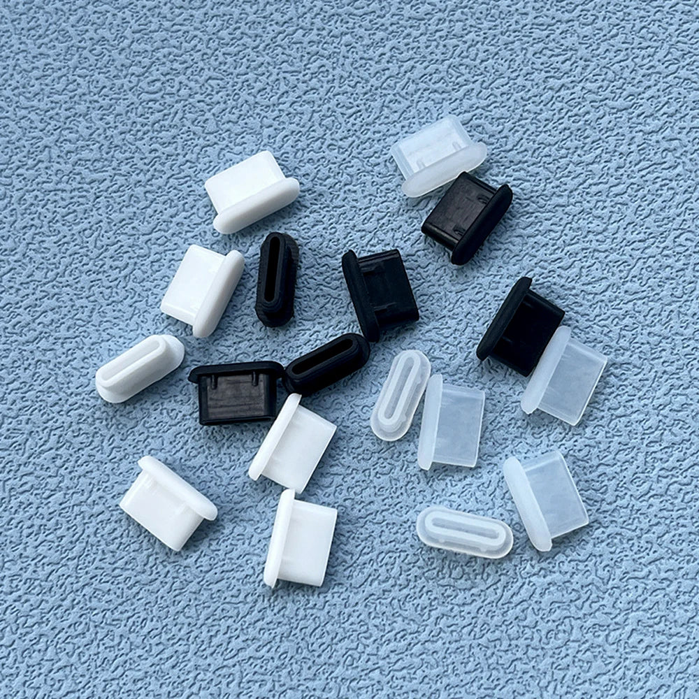 10/30/50PCS Type-C Silicone Dust Plugs | USB-C Charging Port Protectors for Samsung, Xiaomi, Huawei – Anti-Dust Caps