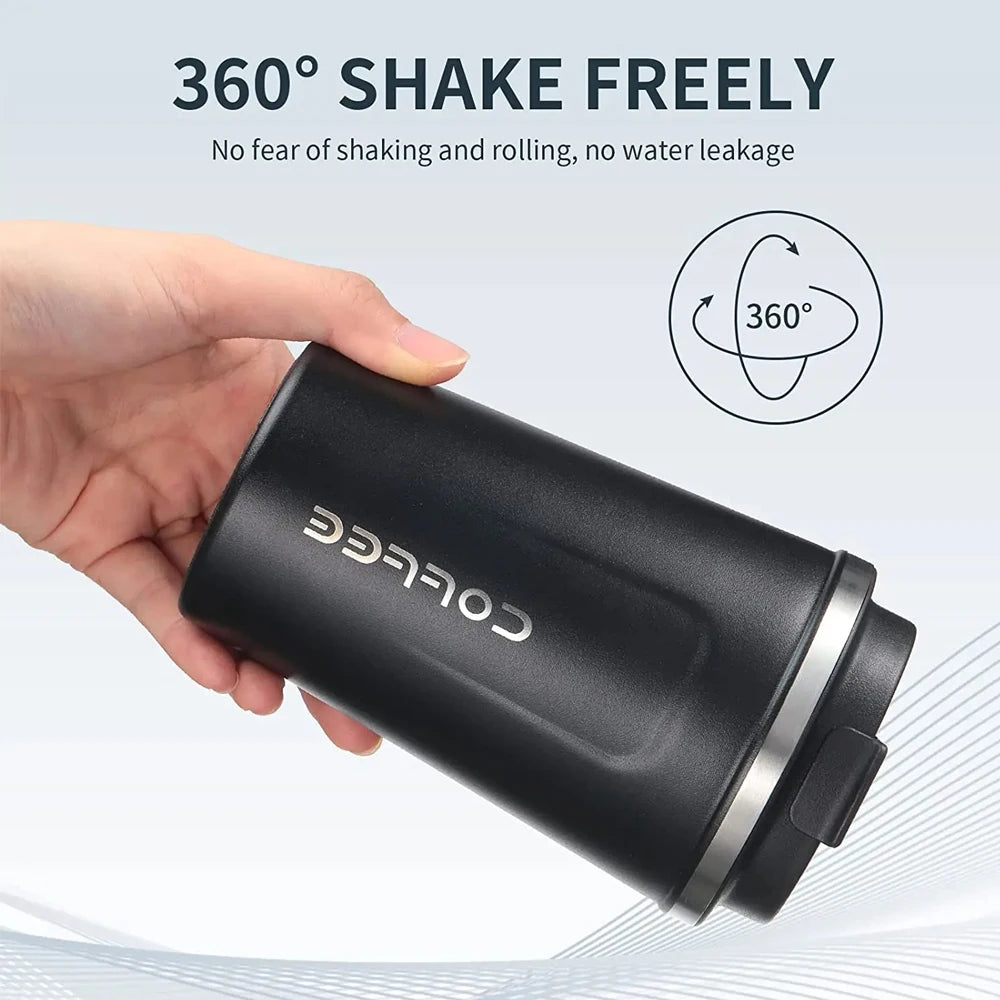 Watersy Stainless Steel Thermal Travel Mug – 380ML/510ML Leakproof Insulated Coffee Cup for Tea and Drinks