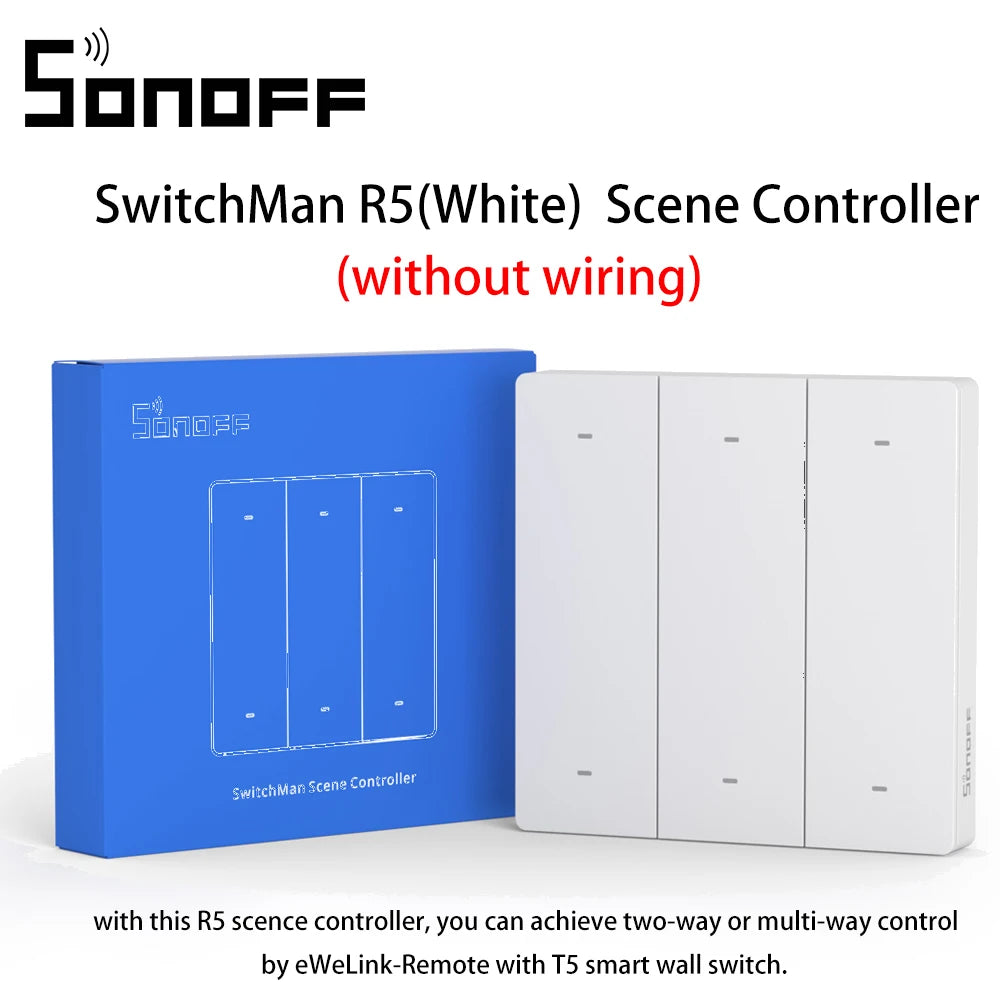 SONOFF T5 Smart WiFi Touch Wall Switch Timer Scene with LED Light eWeLink APP Automation Remote Control Alexa Google Home Alice