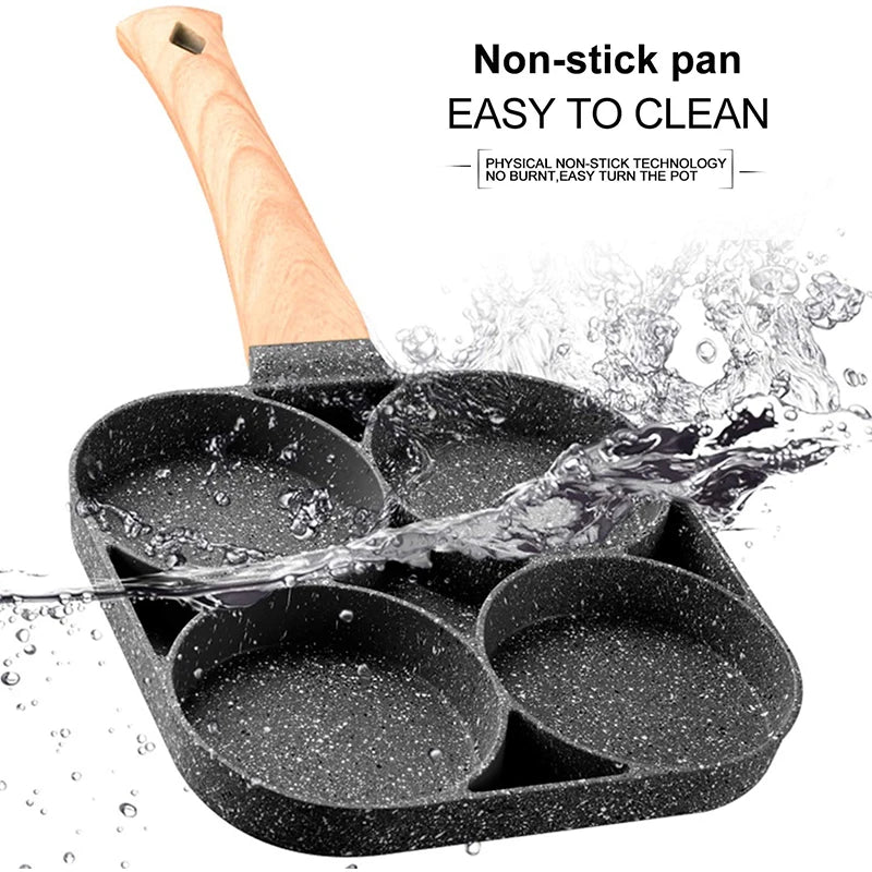 LMETJMA Nonstick Egg & Pancake Frying Pan - 4-Cup Cookware for Gas & Induction Stoves (Model JT87)