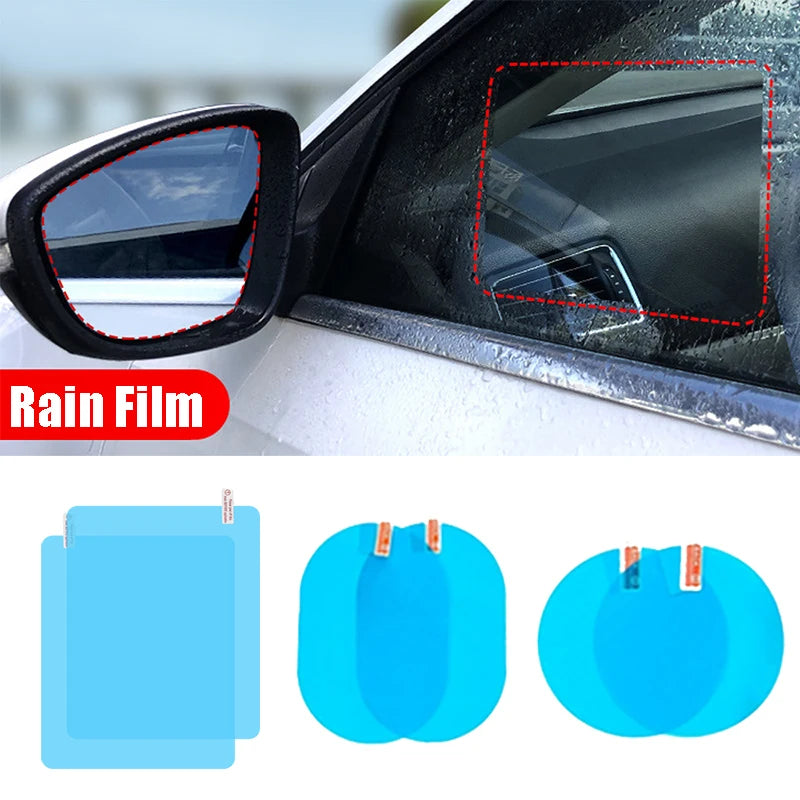 Rainproof Rearview Mirror Film - Anti-Fog, Waterproof Window Stickers for Car and Truck Glass - Safe Driving in Rain