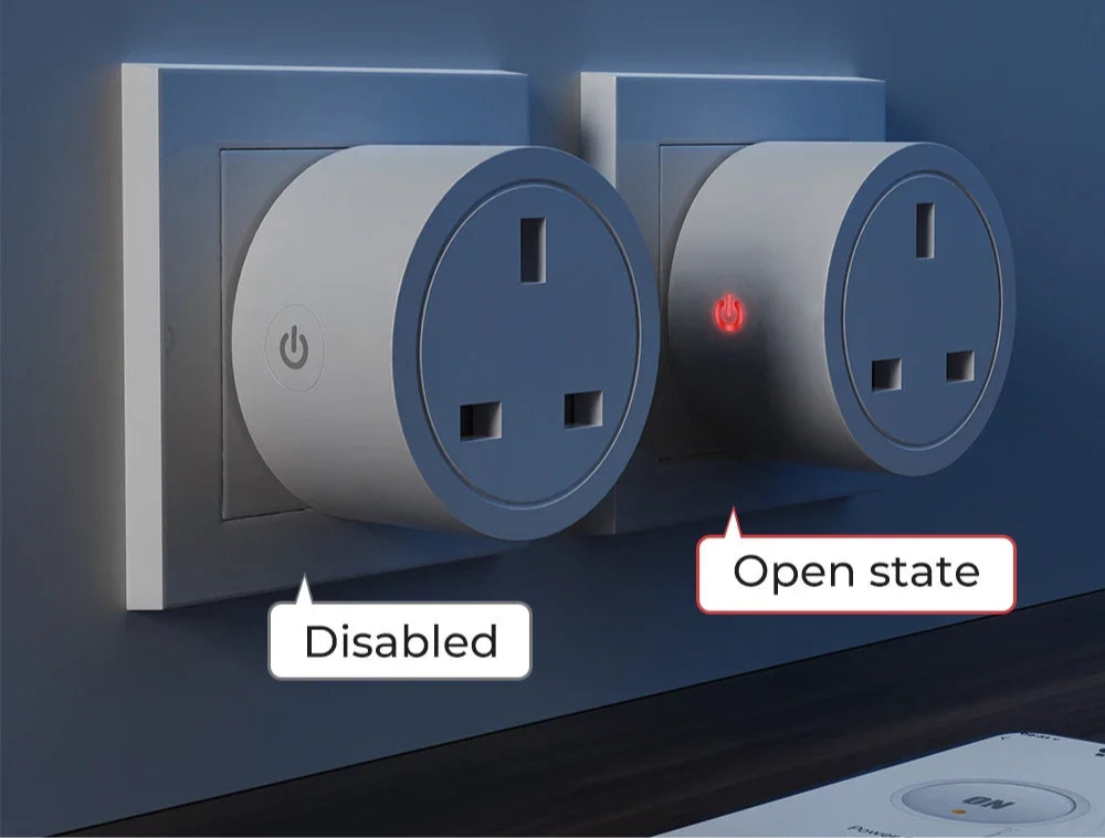 Tuya Zigbee Smart Socket 16A UK Plug with Power Monitor Smart Outlet Works with Zigbee Hub gateway Supports Google Home Alexa