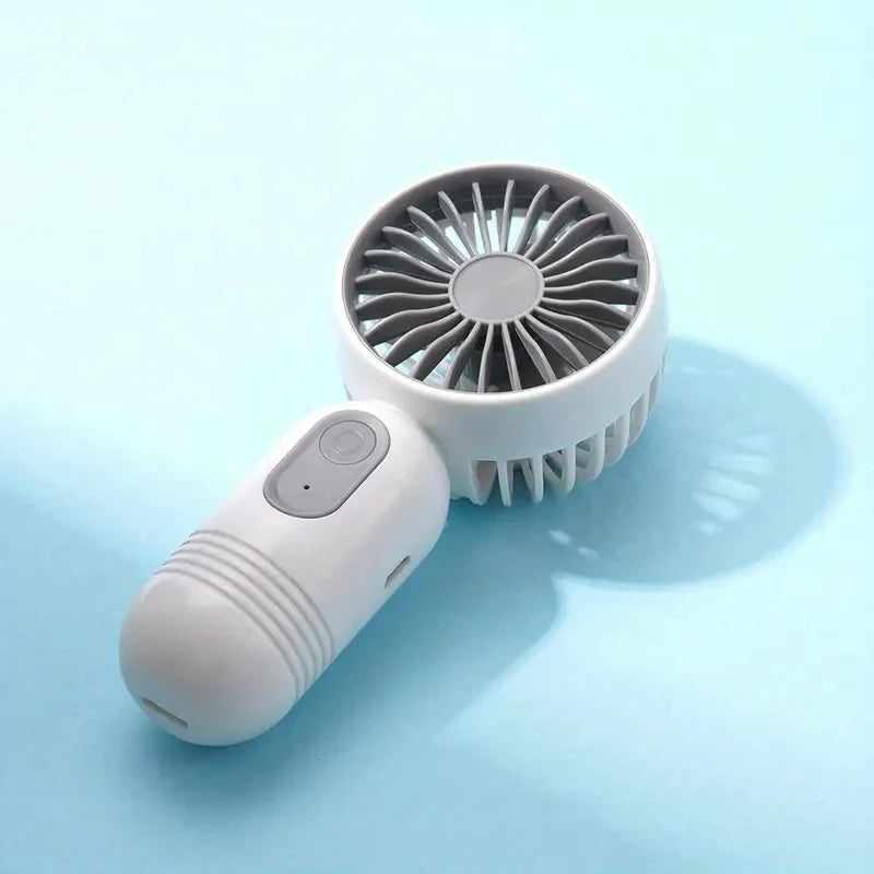 USB Rechargeable Mini Portable Fan - 3-Speed Lightweight Handheld Fan for Office, Travel, Camping, and Outdoor Use