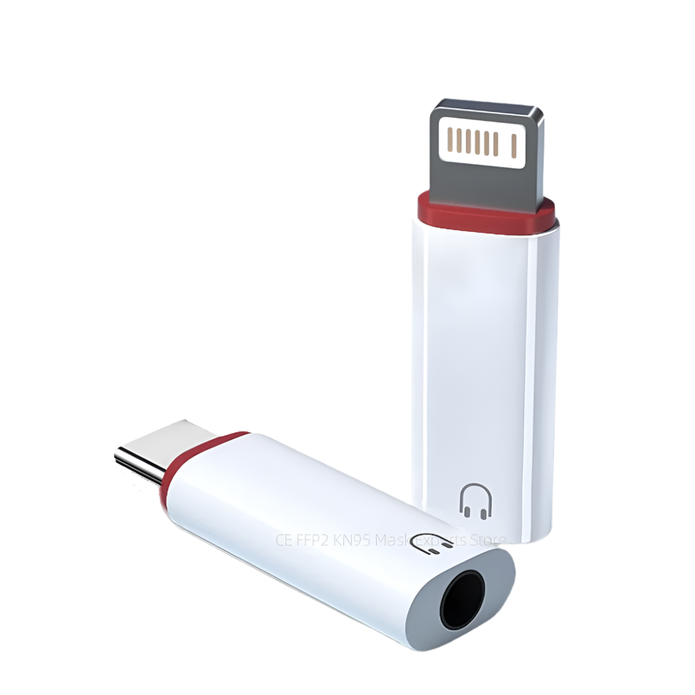 Olaf Lightning to 3.5mm Audio Adapter – USB-C/Lightning AUX splitter for iPhone 14–12; supports both iOS and Android.