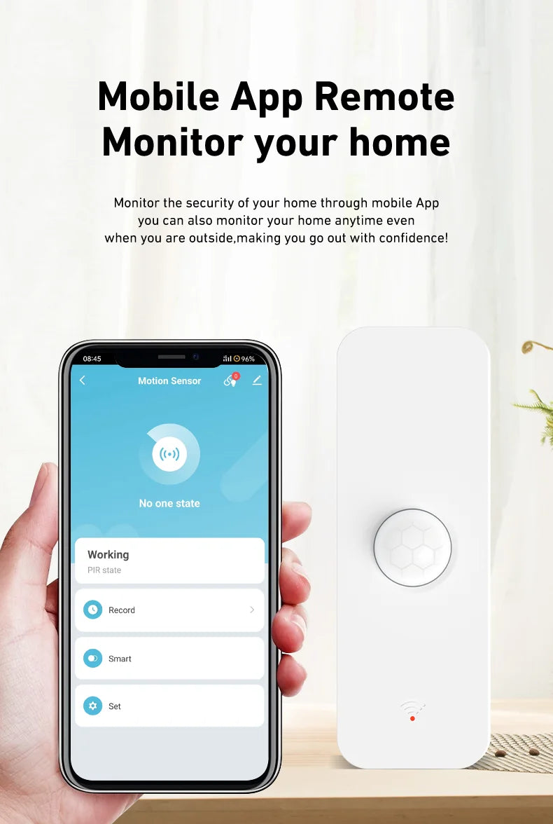 Tuya WiFi/Zigbee PIR Motion Sensor | Smart Home Infrared Body Detector, Alexa & Google Home Compatible