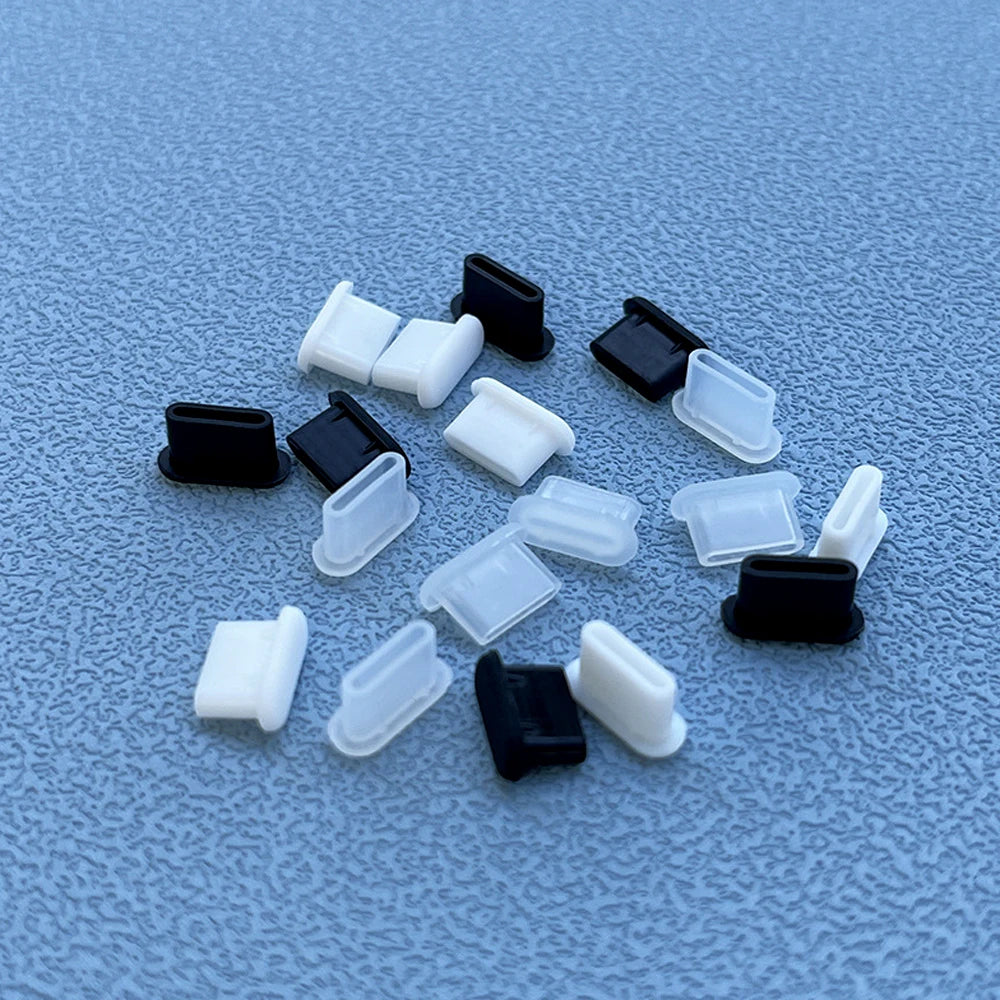 10/30/50PCS Type-C Silicone Dust Plugs | USB-C Charging Port Protectors for Samsung, Xiaomi, Huawei – Anti-Dust Caps