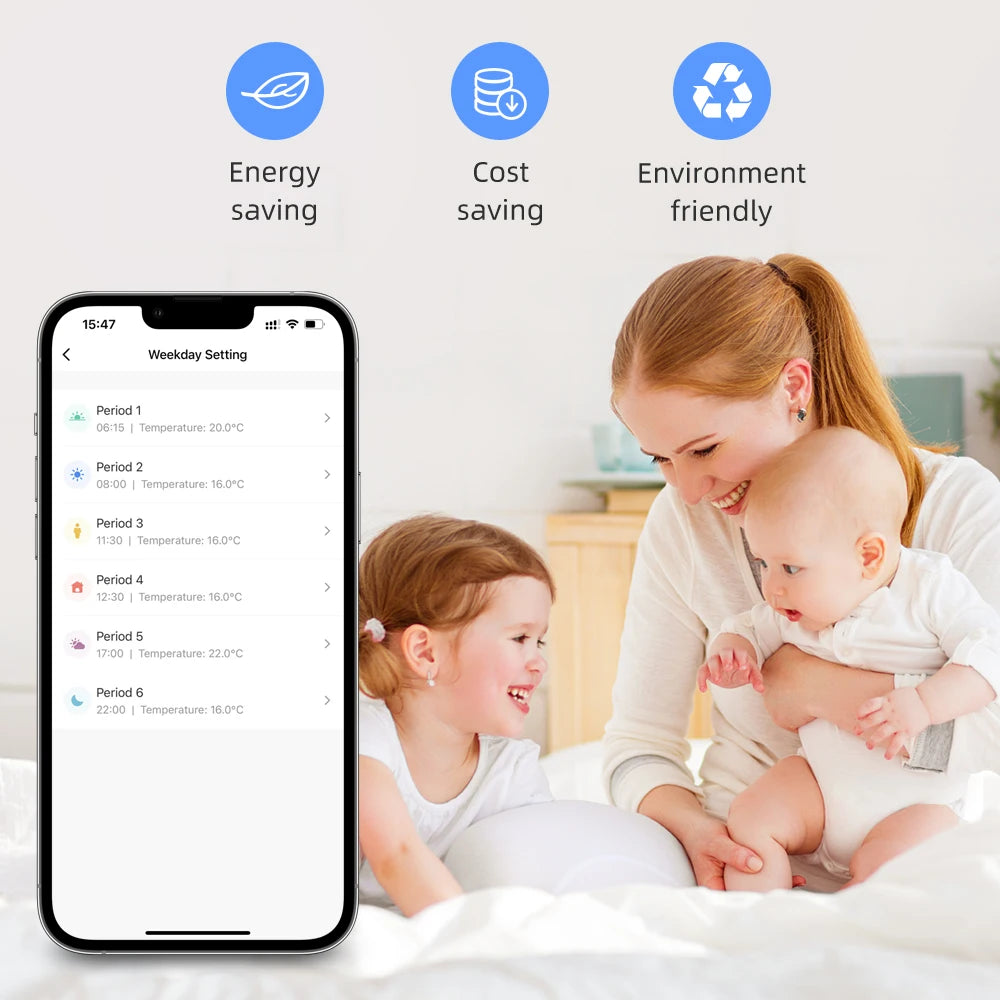 AVATTO Tuya WiFi Smart Thermostat，RF Wireless Receiver Temperature Controller ，For Water Gas Boiler Support Alexa Google Home