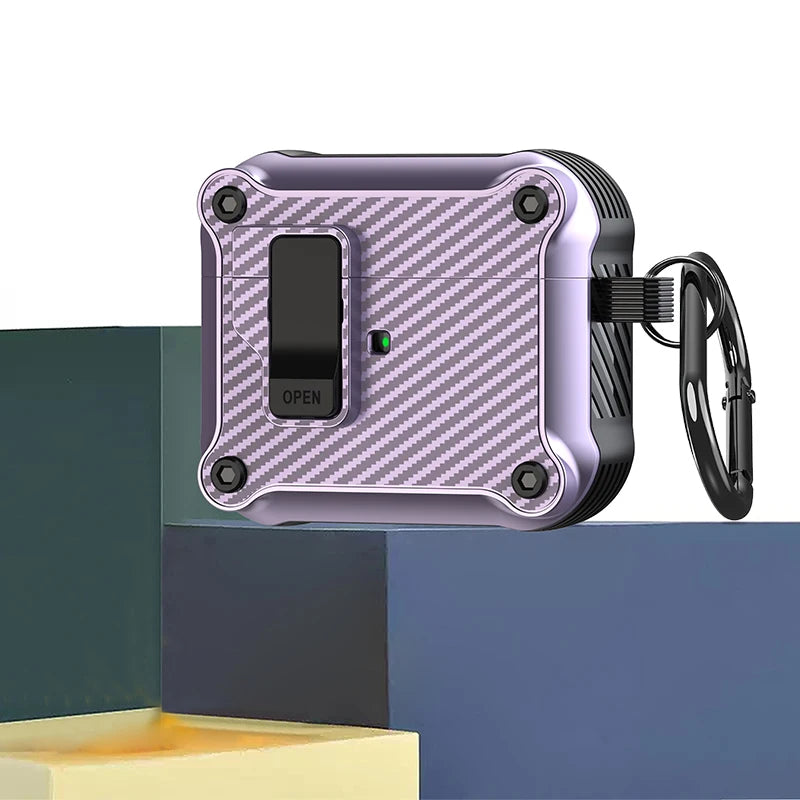 CASPTM Shockproof Security Lock Case for AirPods Pro 2nd Gen (2023) & AirPods 3 – Durable Protective Cover