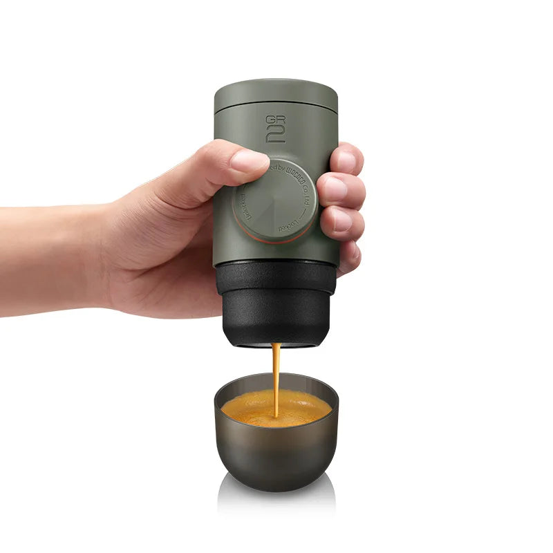 WACACO Minipresso GR2 Portable Espresso Machine - Ground Coffee Compatible Coffee Maker for Travel, Camping, and Gifts