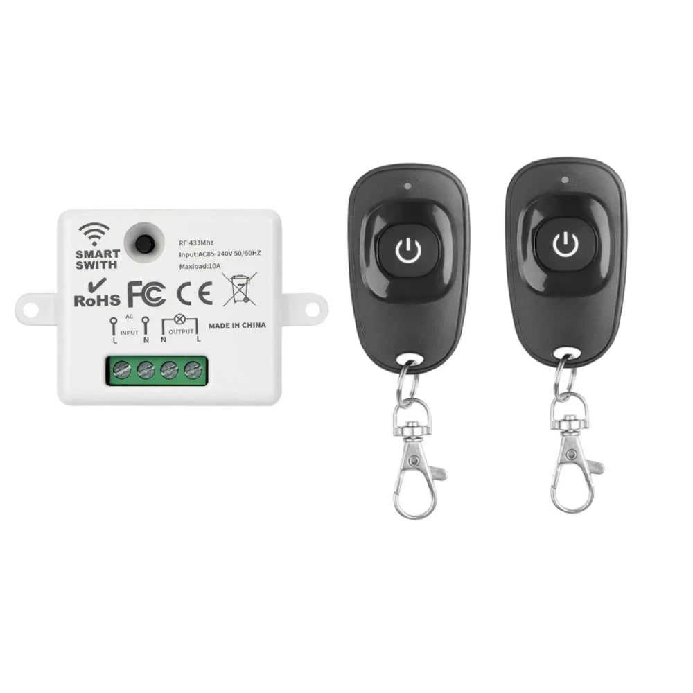 433Mhz Universal Wireless Remote Control Switch 110V 220V 10A Relay Mini Receiver Remote Control For Home Led Light Lamp
