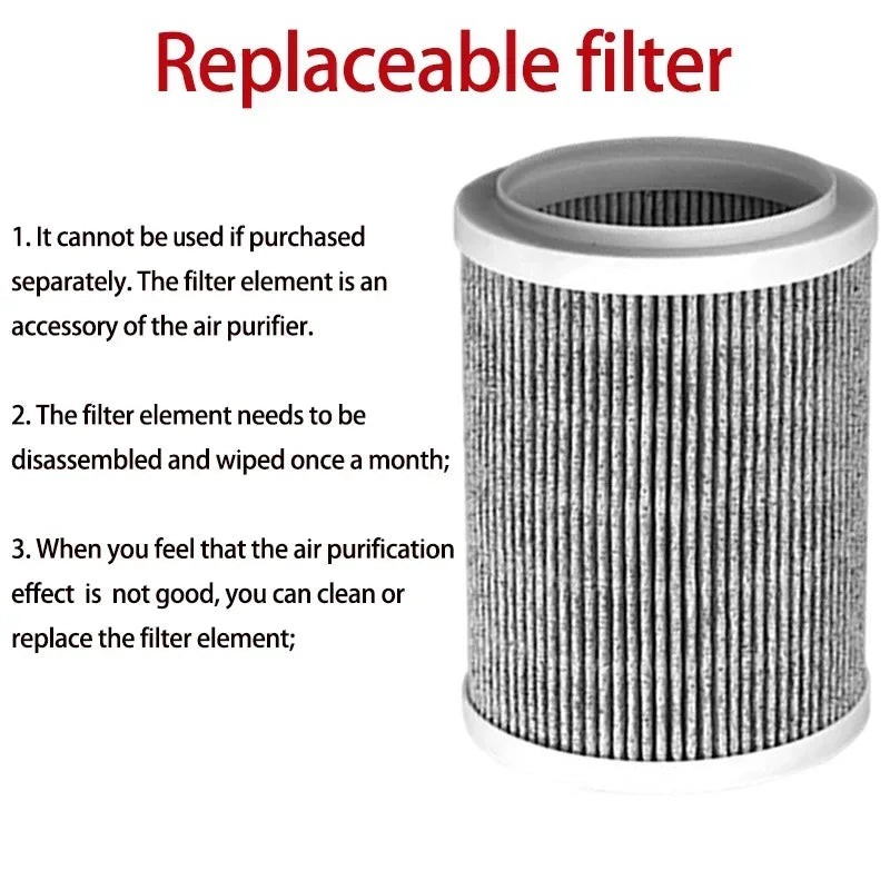 Air Purifier Smoke Odor Negative Ion Generator Air Cleaner for Household HEPA Filter Efficient Purifying Air Smart Formaldehyde