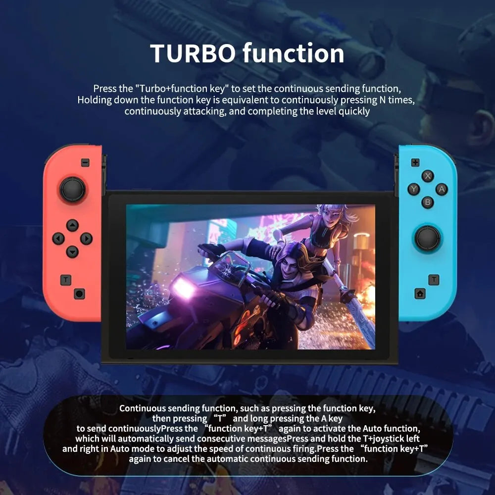 KEKEGAME Wireless Joypad Controller for Nintendo Switch – Joycons with Turbo & Wake-Up Features