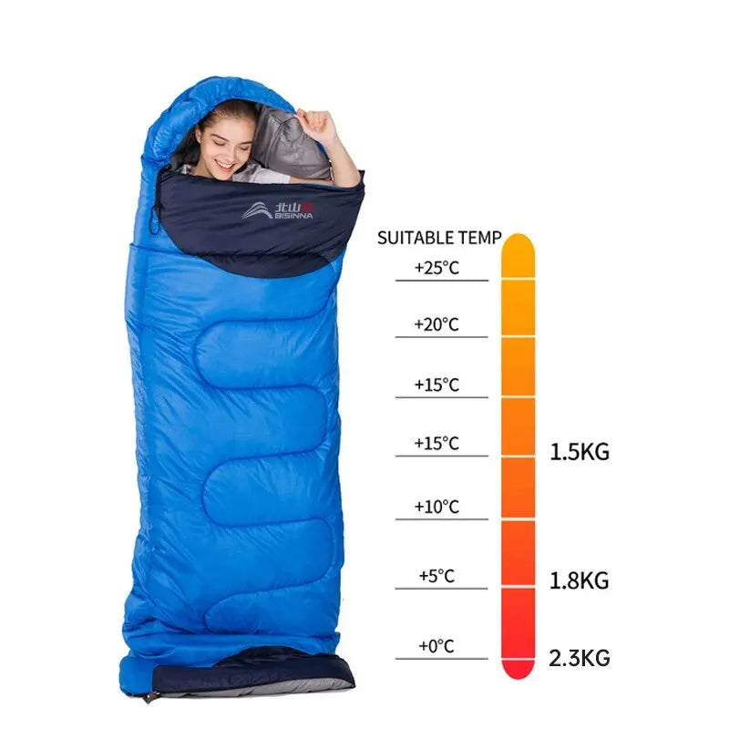 BISINNA Ultralight Waterproof Camping Sleeping Bag - Winter Warm Envelope Design for Backpacking, Hiking, and Outdoor Travel