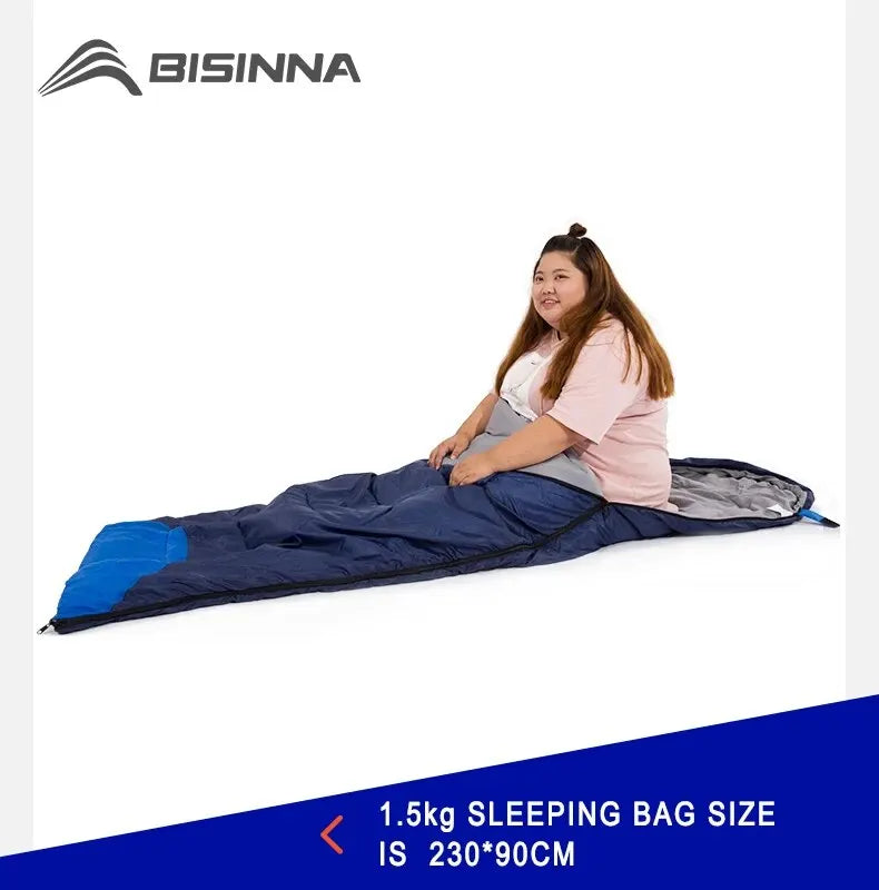 BISINNA Ultralight Waterproof Camping Sleeping Bag - Winter Warm Envelope Design for Backpacking, Hiking, and Outdoor Travel