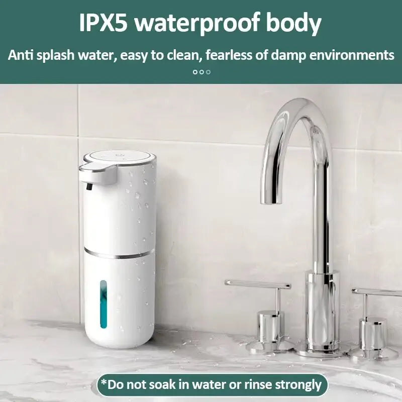 2025 NEW 380ml Automatic Soap Dispenser Foam USB Charging Touchless Smart Display Infrared Sensor Soap Dispensers Hand Washer