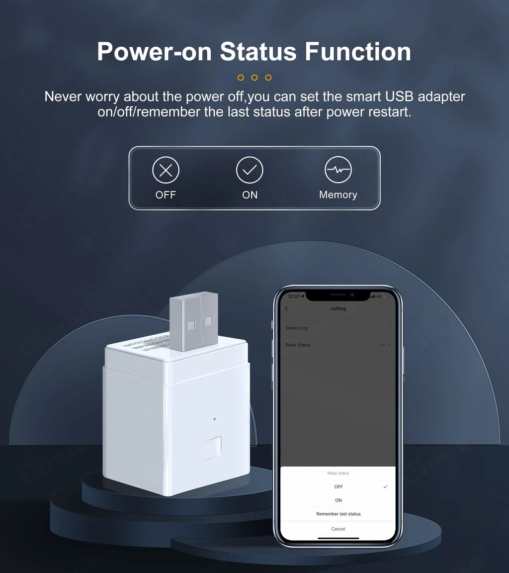 Tuya WiFi Smart Switch 5V Mini USB Power Adapter Works With Alexa Hey Google Alice For Smart Home Automation Micro Charge Socket