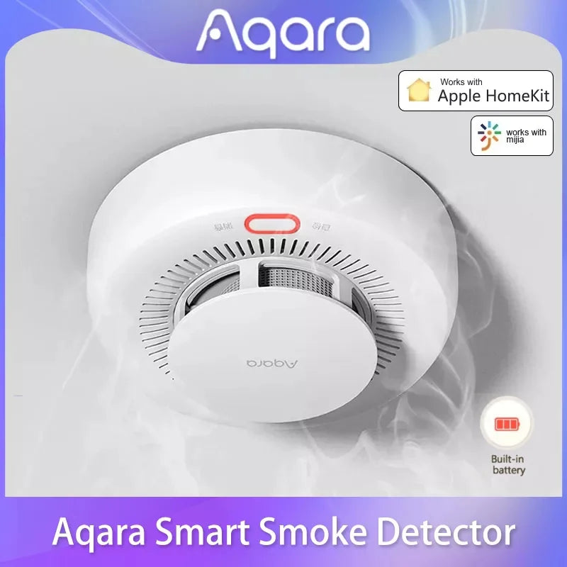 Aqara Smart Natural Gas Detector Zigbee 3.0 Smoke Alarm Kit Intelligent Linkage Home Security Work with Aqara Hub Homekit APP