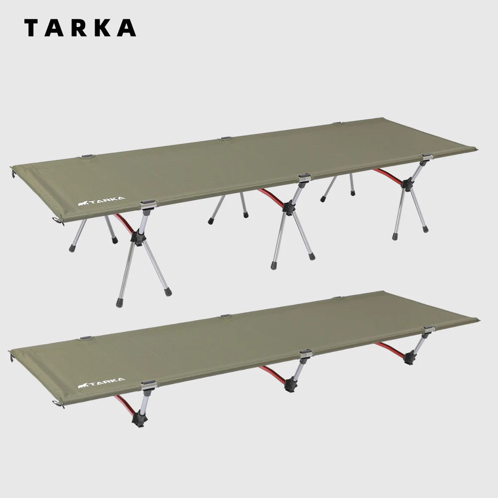 TARKA Lightweight Collapsible Camping Cot - Portable Foldable Sleeping Bed for Backpacking, Hiking, and Outdoor Single Use