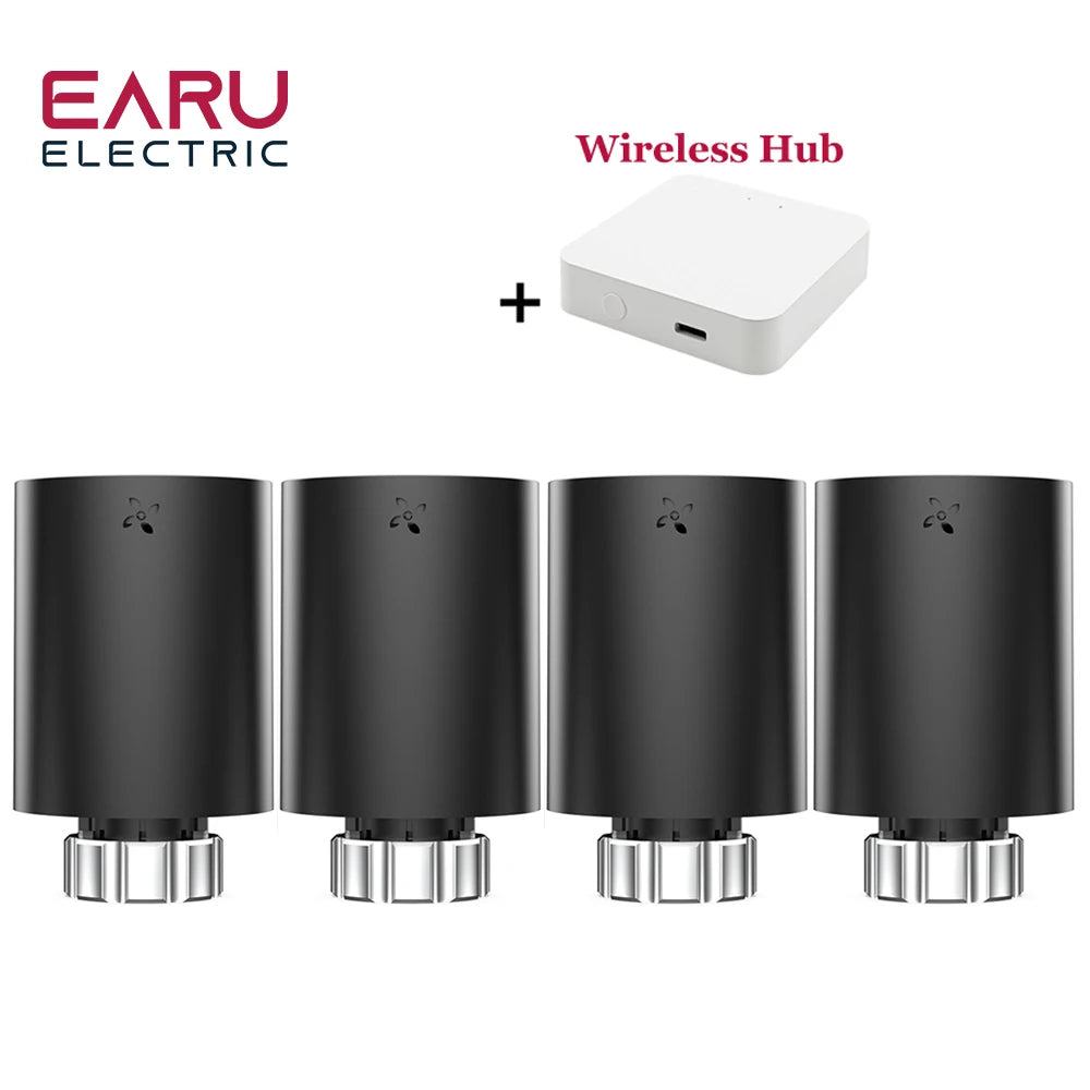 Tuya Smart ZigBee Radiator Actuator TRV Programmable Thermostatic Radiator Valve App Remote Temperature Controller Support Alexa