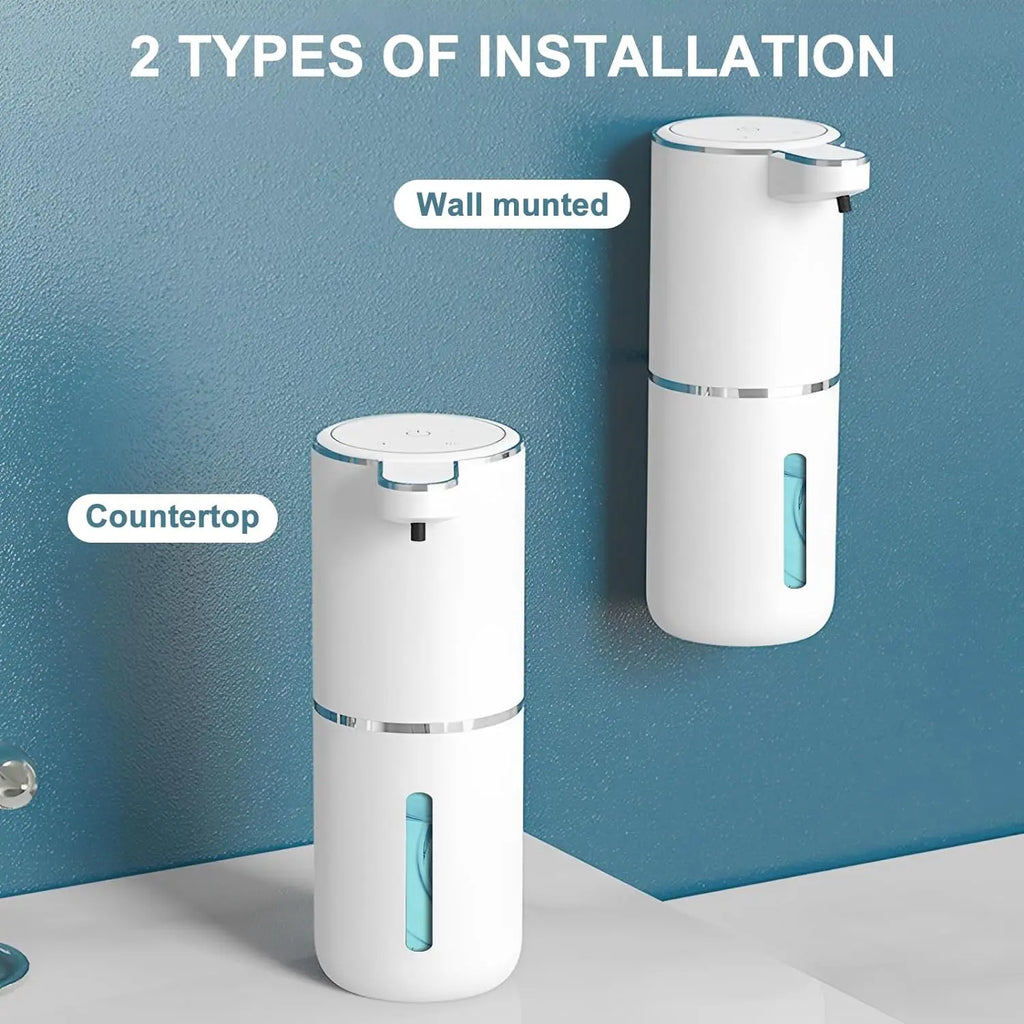 2025 NEW 380ml Automatic Soap Dispenser Foam USB Charging Touchless Smart Display Infrared Sensor Soap Dispensers Hand Washer