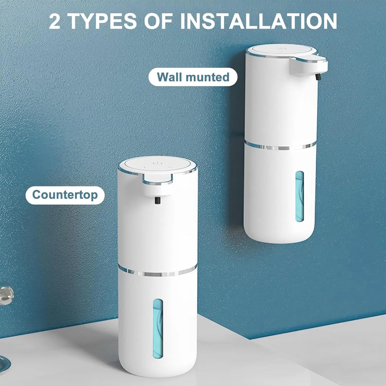 2025 NEW 380ml Automatic Soap Dispenser Foam USB Charging Touchless Smart Display Infrared Sensor Soap Dispensers Hand Washer
