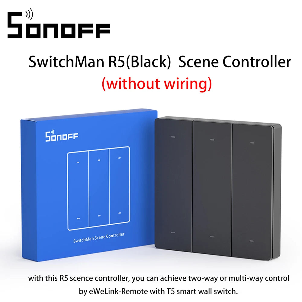SONOFF T5 Smart WiFi Touch Wall Switch Timer Scene with LED Light eWeLink APP Automation Remote Control Alexa Google Home Alice