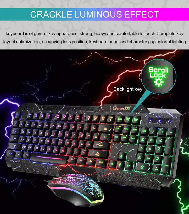 PANTSAN Burst Gaming & Office Keyboard and Mouse Set | Mechanical Feel, Luminous Keyboard and Mouse Combo