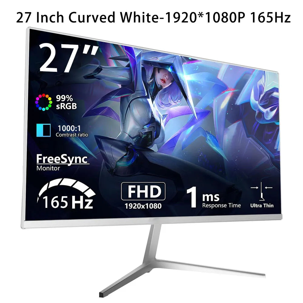 27inch 165Hz Gaming Monitor IPS 350cm/d2 Gaming Display DP HDMI FHD Desktop Ultra-thin Computer Screen Monitor
