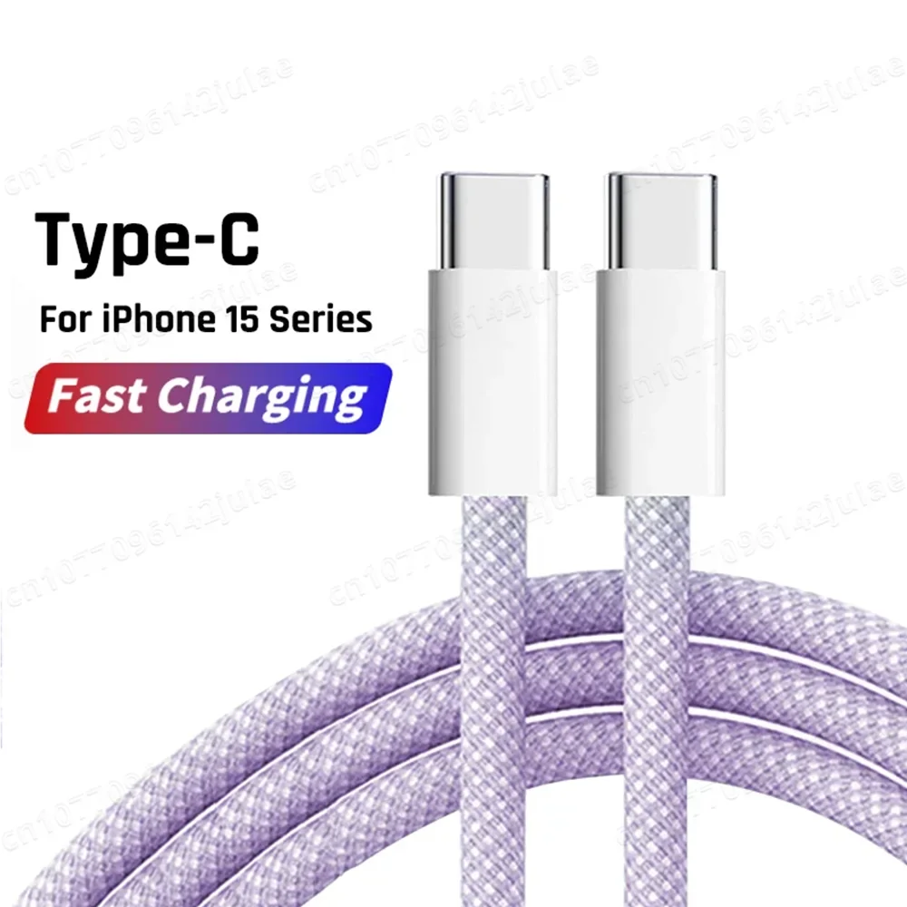 NNBILI Original 60W PD Fast Charger – 6A USB-C to USB-C Cable for iPhone 15/16 Pro Max, Samsung S24, Xiaomi, and More