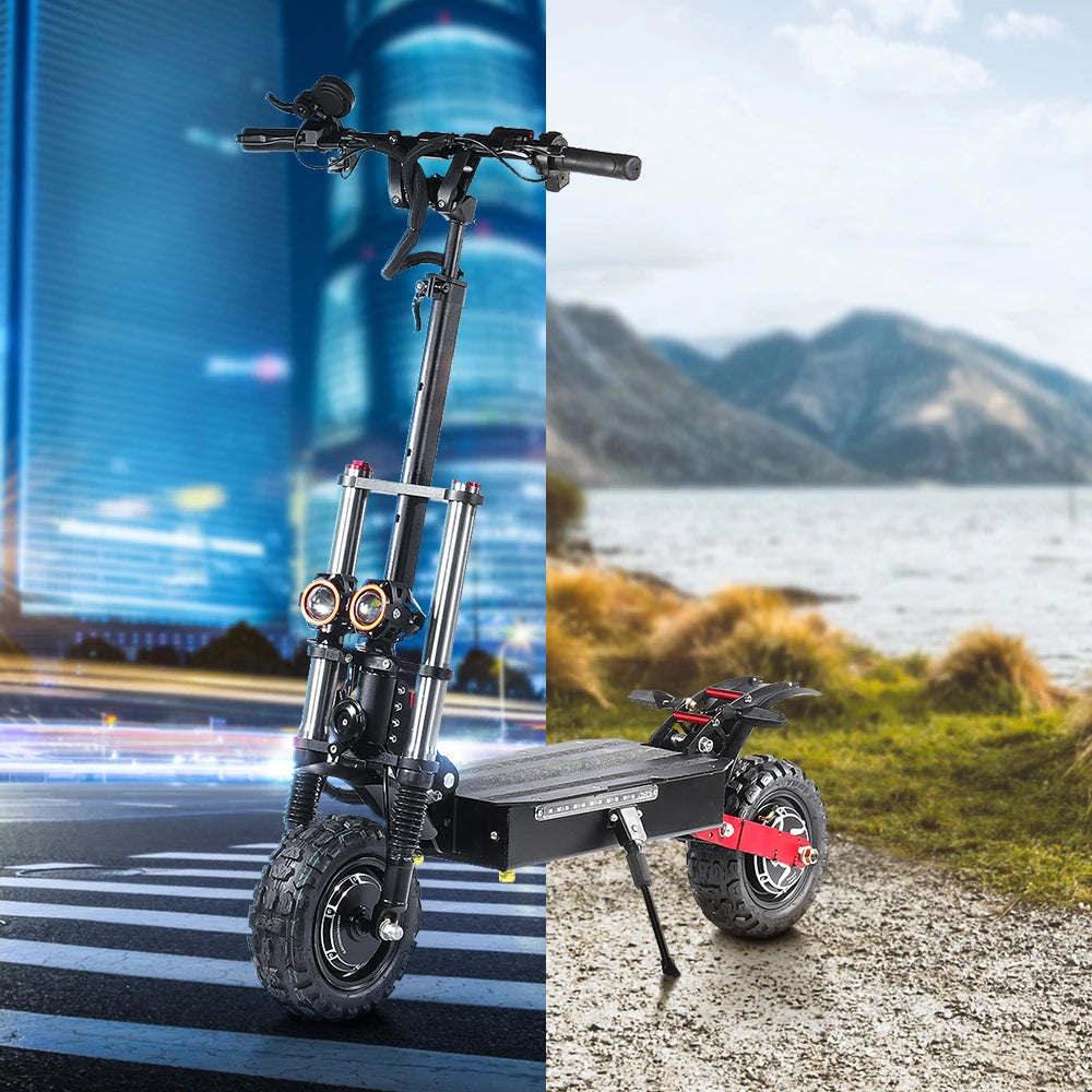 S3 Off-Road Electric Scooter for Adults - 6000W Dual Motor, 60V Battery, 120KM Range, 400kg Max Load with Hydraulic Brakes