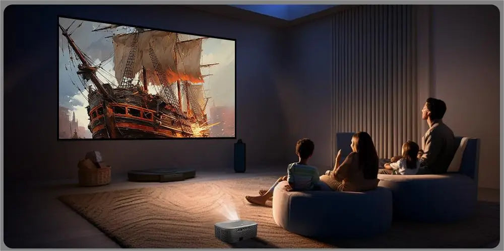Everycom HQ10W 1080P Projector  Full HD 4K 26000 Lumen Projectors Video Smart TV for Home 2+64GB Movie Theater Beamer With Dolby