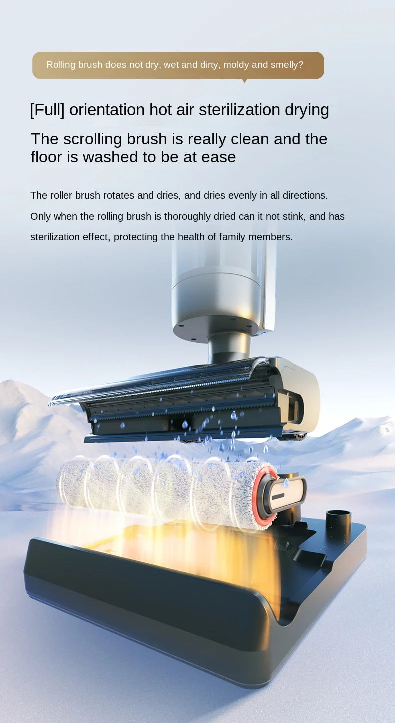 DREAME H30 floor scrubber, hot washable, lying flat suction, mopping and sweeping integrated machine, floor scrubber