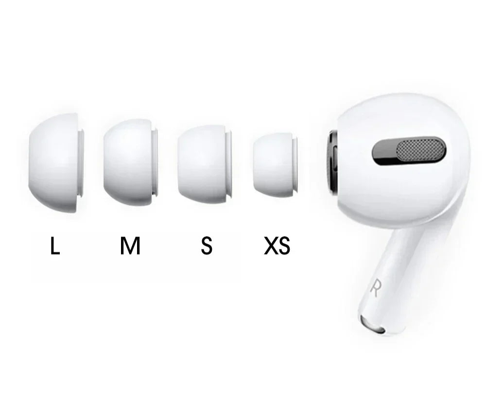 BAPPSUS Replacement Eartips for AirPods Pro – Soft silicone earbuds in XS/S/M/L sizes; comfortable and secure fit.