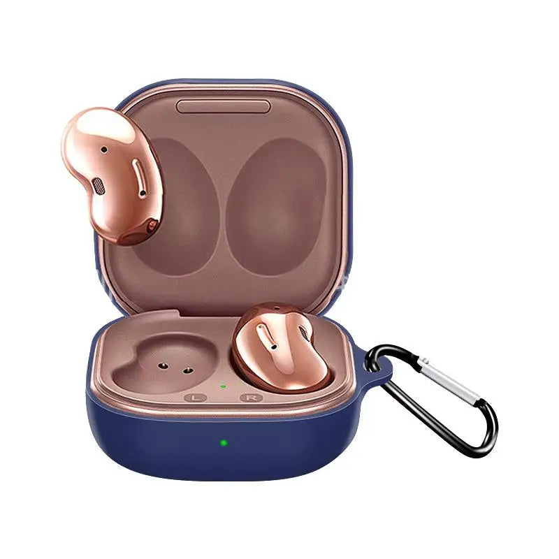 Durable Silicone Protective Carrying Case with Hook for Samsung Galaxy Buds 2, Buds Live, Buds 2 Pro