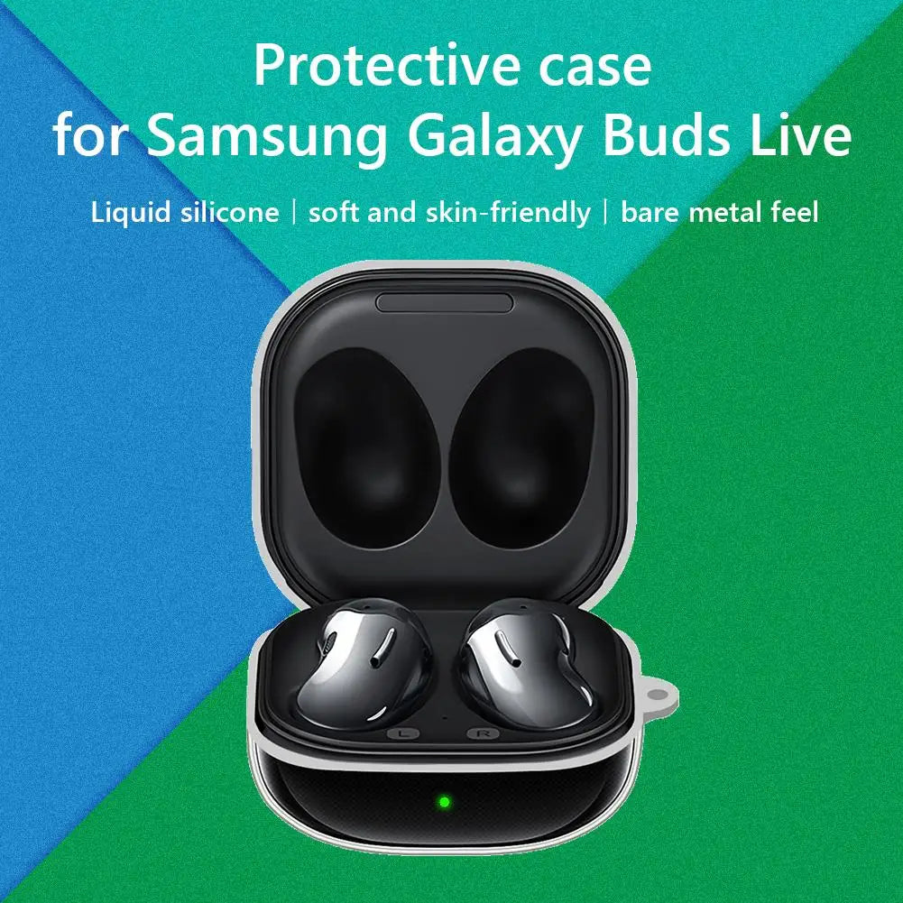 Durable Silicone Protective Carrying Case with Hook for Samsung Galaxy Buds 2, Buds Live, Buds 2 Pro