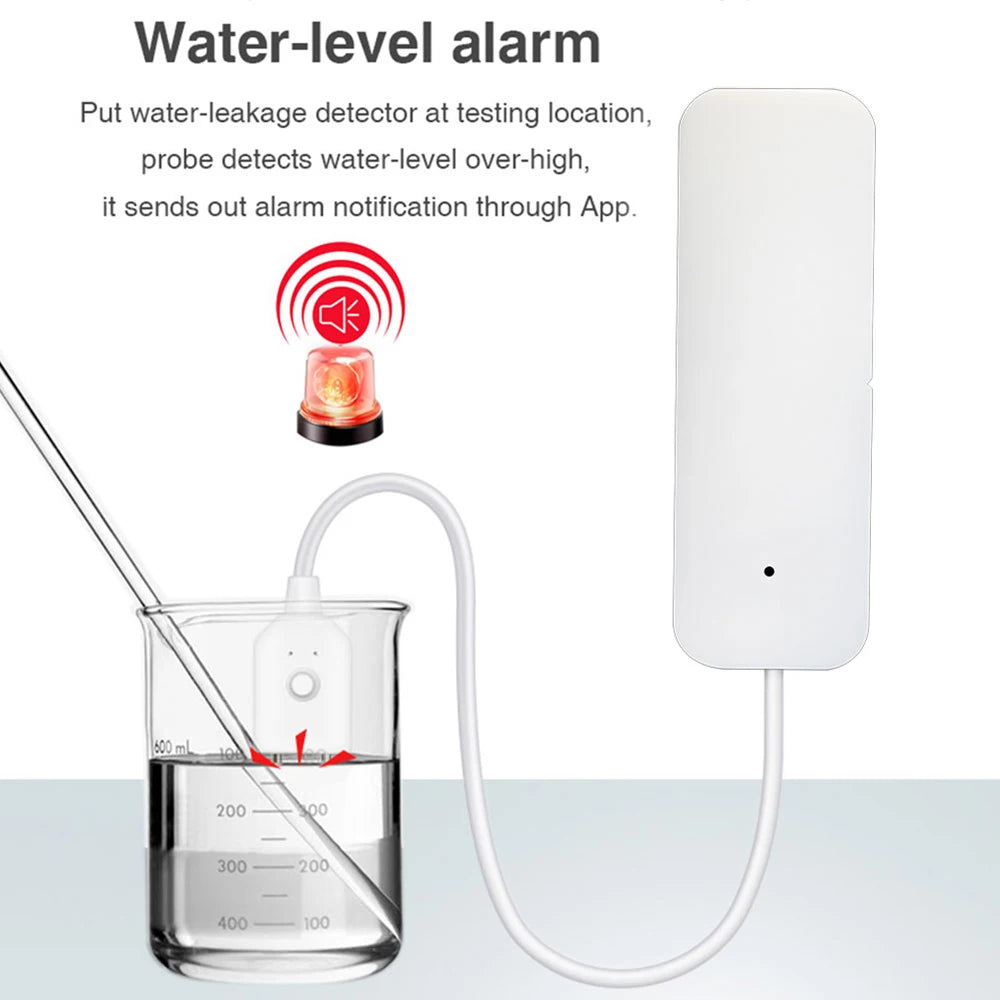 Tuya WiFi Water Leakage Sensor Flood Water Leakage Alarm Smart Home Automation Residential Security Protection Smart Life App