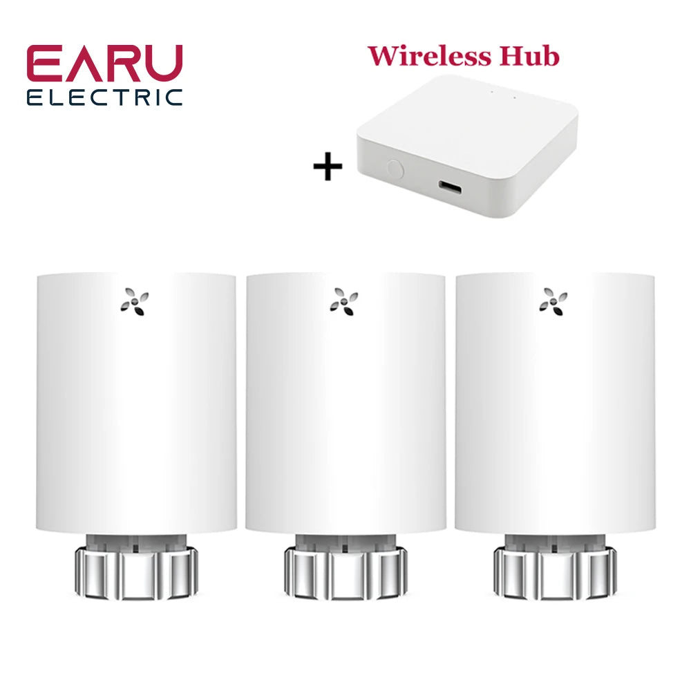 Tuya Smart ZigBee Radiator Actuator TRV Programmable Thermostatic Radiator Valve App Remote Temperature Controller Support Alexa